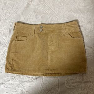 H&M Tan Corduroy Mini Skirt